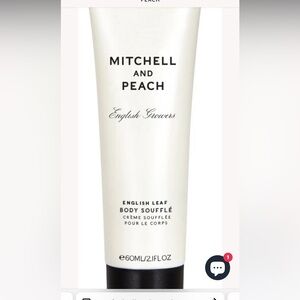 Mitchell and Peach English Leaf Body Soufflé light not sticky smells like Summer
